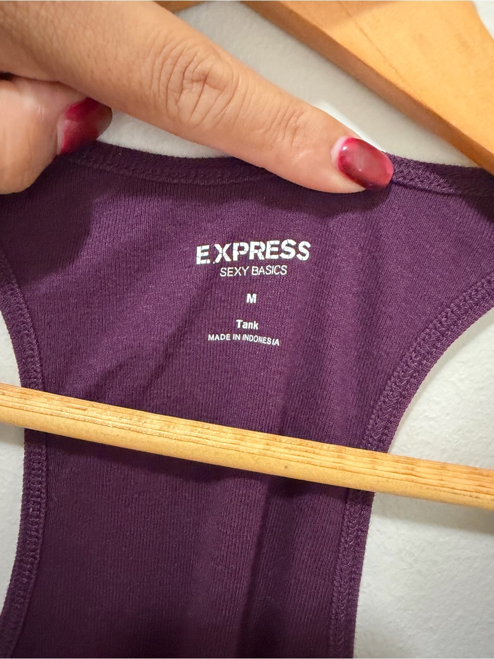 Express Deep Plum Tank with Rhinestone Fringe - Picture 4 of 5